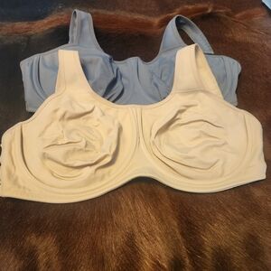 Wacoal Beige and Gray Sports Bra Duo. High Impact. NWOT